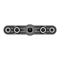 Steampunk Timepiece Border Clocks, Gears Decorative Element vector