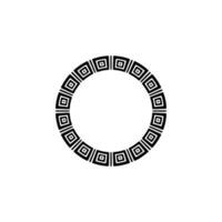 Minimalist Geometric Circle Border - Abstract Pattern on White vector