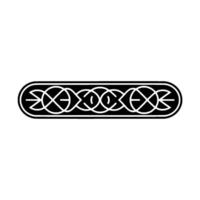 Celtic Knotwork Border Element on Light Background vector