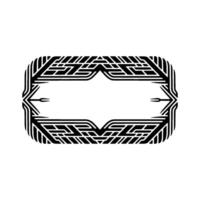 Geometric Frame in Black and White on Neutral Background vector