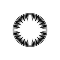 Abstract Geometric Circle Pattern, Black White, Minimalist vector