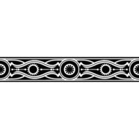 Black and White Ornamental Border, Geometric Pattern - Ornament vector
