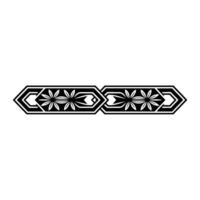 Elegant Black and White Floral- Border vector