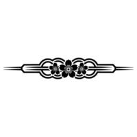 Elegant Black Sakura Floral Border on White Background vector