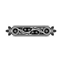 Elegant Snowflake Border in Black and White, Christmas Motif vector