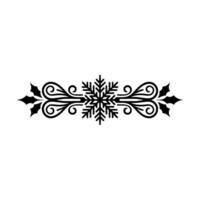 Elegant Winter, Snowflake Border in Black and White vector