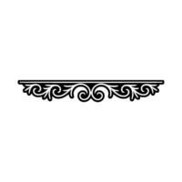Elegant Black Scroll Border Element on White Background vector