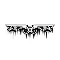 Elegant Abstract Black and White Border Ornament with Icicles vector