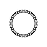 Elegant Black Circular Frame on White, Decorative Border vector