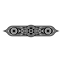Steampunk Decorative Border Element, Black White vector