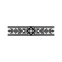 Minimalist Geometric Border with Snowflake Motif vector