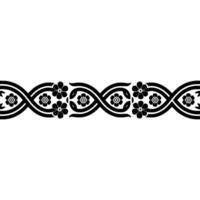 Elegant Black Floral Border on a Soft Gradiant Background vector