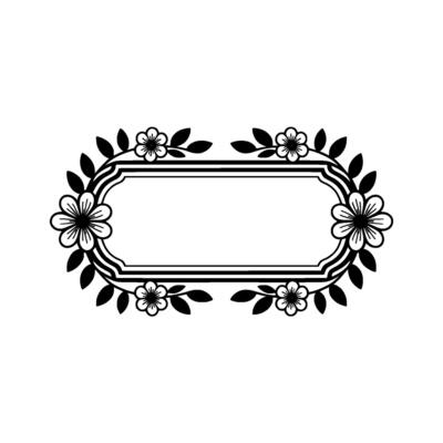 Elegant Floral Frame Illustration for Invitations