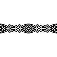 Elegant Black Ornamental Border, on, White Background vector