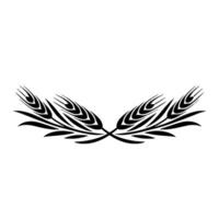 Elegant Wheat in Grayscale Grain Illustration vector