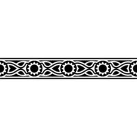 Geometric Black and White Border, Decorative Pattern - Ornament vector