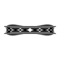 Geometric Black and White Decorative Border - Ornament vector