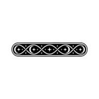 Celestial Ornament Monochrome Star and Moon Border vector