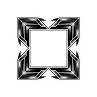 Art Deco Frame, Geometric Pattern, Empty Center, Elegant Border vector