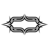 Geometric Frame, Black White Minimalist Element vector