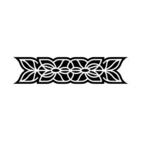 Elegant Black Floral Border, Decorative Element - Illustration vector