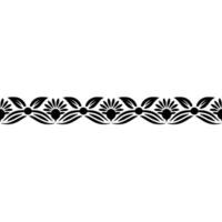 Elegant Black Floral Border on Grayscale Background vector