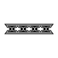 Geometric Decorative Border Element - Minimalist Black White vector