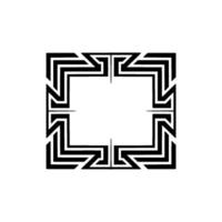 Geometric Frame in Black White - Modern, Minimalist Element vector