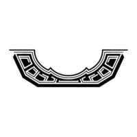 Art Deco Border Element, Black and White, Geometric Pattern vector