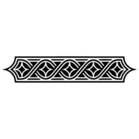 Intricate Black and White Decorative Border on White Background vector