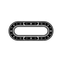 Ornate Oval Frame Black White Decorative Border vector