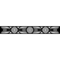 Floral Border Pattern - Illustration, Decorative, Simple Elegance vector