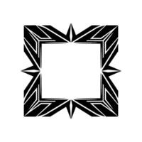 Art Deco Frame, Geometric Black and White on Light Background vector