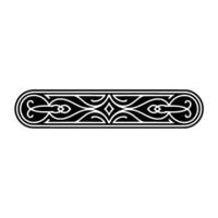 Elegant Black and White Ornamental Border Element - Decorative vector