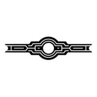Geometric Black Ornament on White Art Deco Style, Minimalist vector