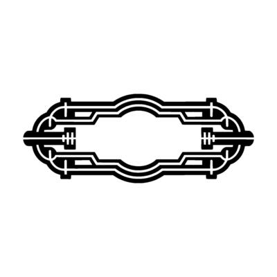 Minimalist Geometric Frame Art Deco Element