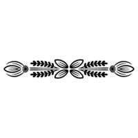 Elegant Black Floral Divider on Gradient Background - Element vector
