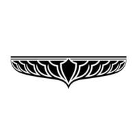 Elegant Geometric Black Ornament on White Background, Illustration vector