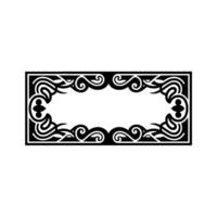 Ornate Black and White Frame for Invitations and Greetings vector