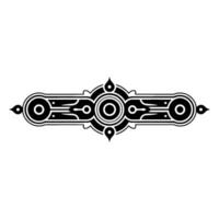 Geometric Ornament Black White Abstract Element vector