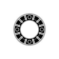 Abstract Silver and Black Circular on White Background vector