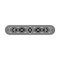 Ornate Black and Silver Border on White Background vector