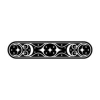 Elegant Black White Decorative Border Element, Art Deco Style, Illustration vector