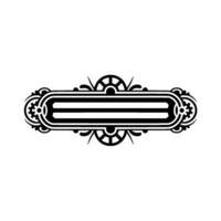 Ornate Black White Steampunk Banner or Text Frame vector