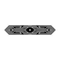 Geometric Black White Pattern Modern Element vector