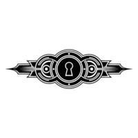 Art Deco Keyhole Ornament Security, Elegance vector