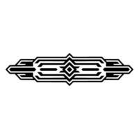 Geometric Art Deco Border Element on White Background - Minimalist vector
