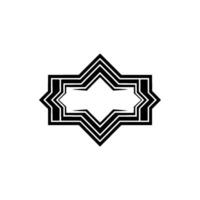 Minimalist Geometric Star Frame, Black White, Clean Aesthetics vector
