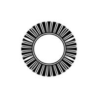 Abstract Black and White Sunburst on White Background vector