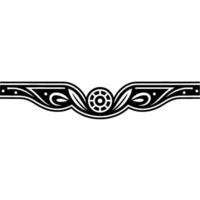 Ornate Black and White Border Element, Ornament vector